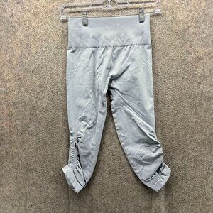 Lululemon Leggings Women 4 Gray Wunder Under Crop Ruched High Rise Athletic